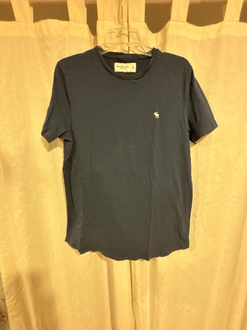 Abercrombie & Fitch Soft A&F Crewneck T-Shirt with Embroidered Moose Logo